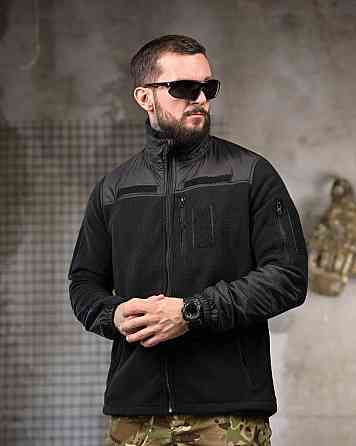 Тактическая флисовка DETROID  черная ПП4746 Одесса