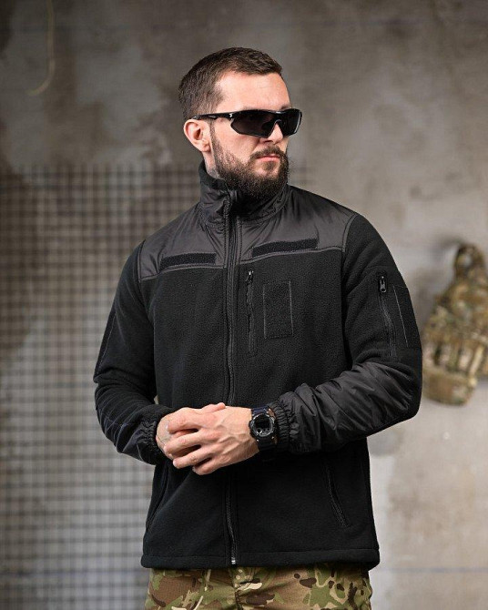 Тактическая флисовка DETROID  черная ПП4746 Одесса - изображение 1