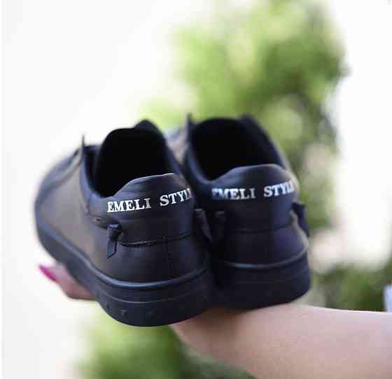 EMELI Кеди жіночі EMELI 108 чорні (весна-осінь, шкіра натуральна) (4120) 37р.38р.40р.41р. Коломыя