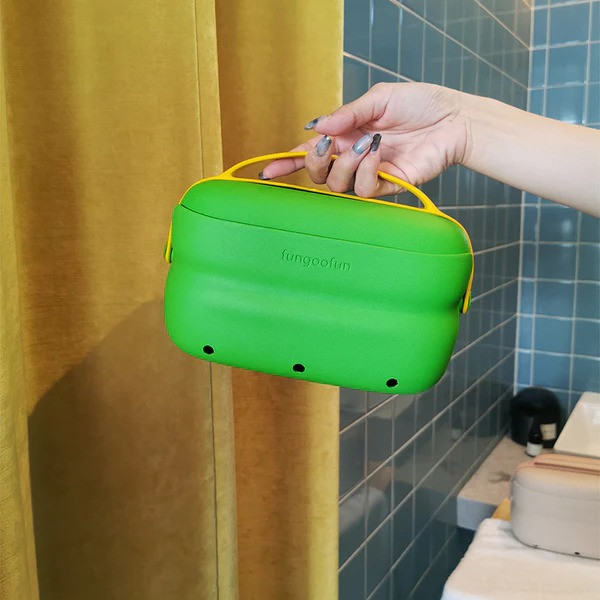 Сумка 2в1 силіконова косметичка водонепроникна для аксесуарів у ванну кімнату і душ, дорожня, зелена Кам'янець-Подільський - фото 5