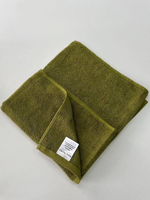 Рушник махровий Ideal Textile однотонний 50х90 см 360 г/м2 (56861134) Для рук та обличчя, оливка Чернівці - фото 3