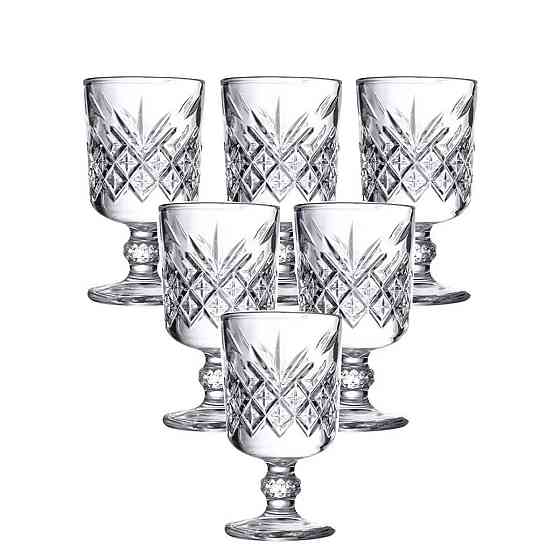 Набір скляних рюмок на ніжках 6 шт по 60 мл Київ