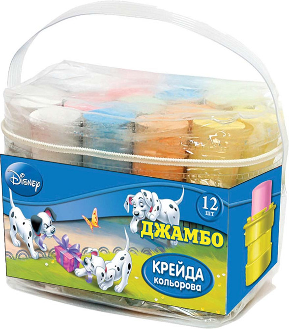 Крейда кольорова "1 Вересня" JUMBO 12шт 400068 + 1 утримувач, шт Київ - фото 1