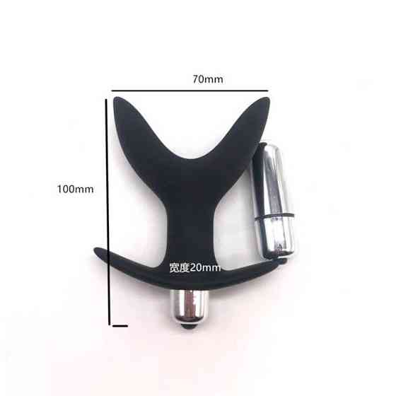 Анальная пробка-расширитель с вибрацией Black Velvets Vibrating Anchor Plug L – Анальные игрушки Винница