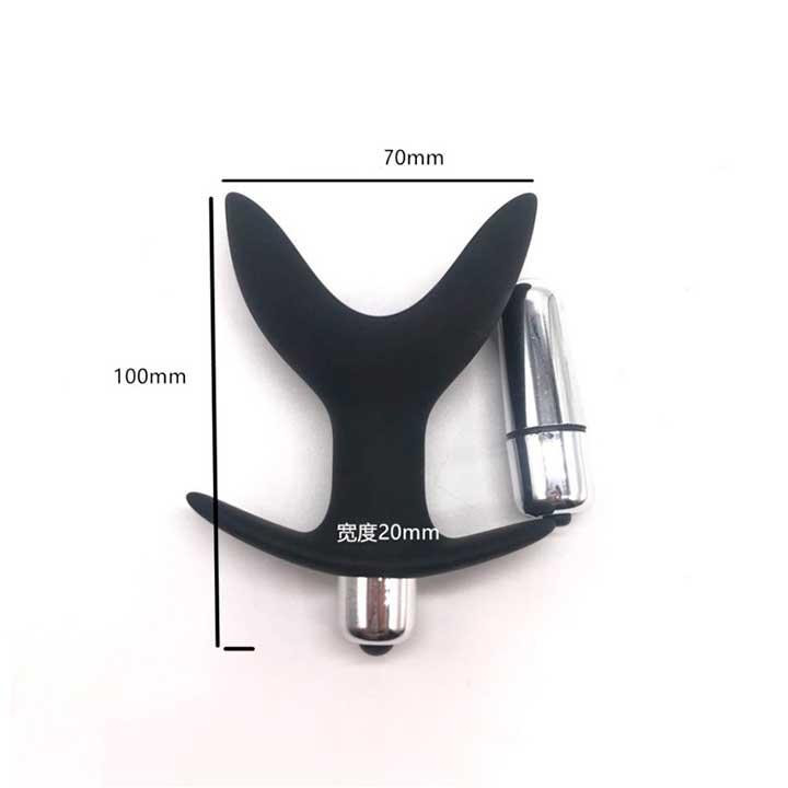 Анальна пробка розширювач із вібрацією Black Velvets L Вінниця - фото 2