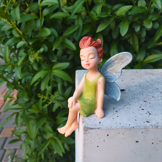 Фігурка Фея из полистоуна для сада, интерьера 11 х 6.2 см Полистоун Одесса