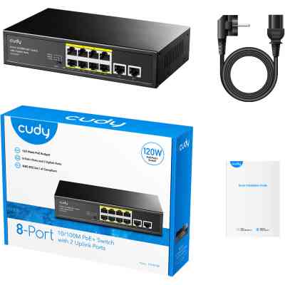 Коммутатор сетевой Cudy FS1010P Винница