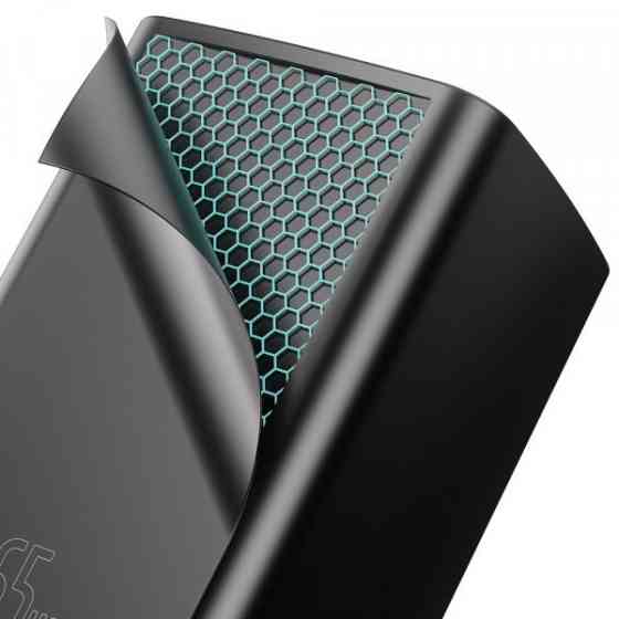 Зарядний пристрій 2xUSB 65W GaN (USB-C+USB-A) Чорний Baseus (CCGAN2L-B01) Київ