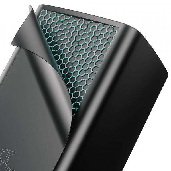 Зарядний пристрій 2xUSB 65W GaN (USB-C+USB-A) Чорний Baseus (CCGAN2L-B01) Київ - фото 6