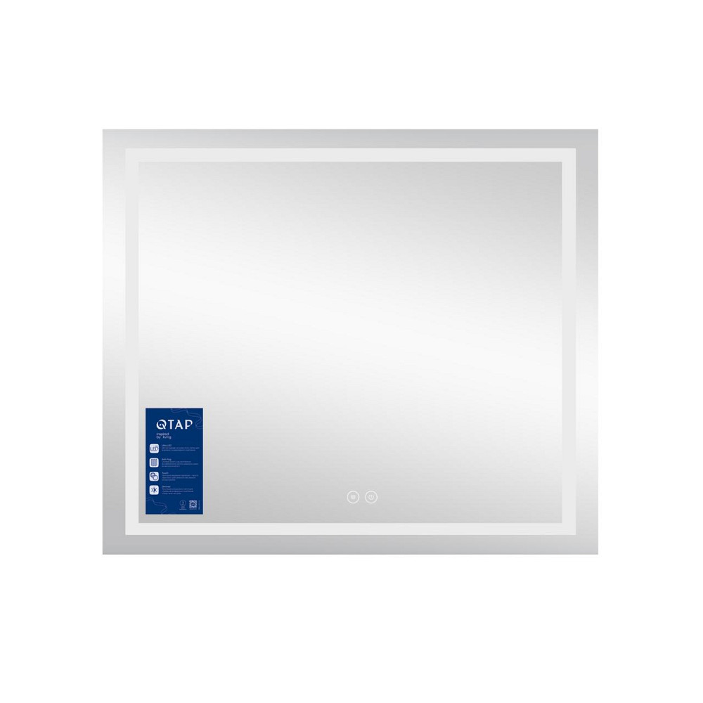 Зеркало Qtap Mideya (MI1) 800х700 с LED-подсветкой Touch, с антизапотеванием, с диммером QT2078NCF8070W Киев - изображение 3