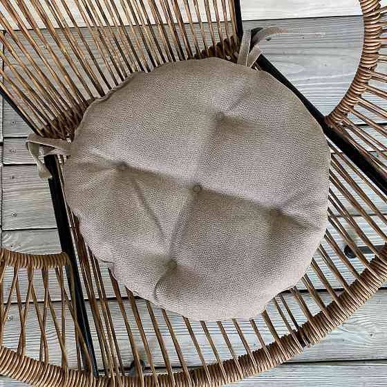 Подушка для стільців (38x38х5 см) кругла Decorator Мальмо колір бежевий 84-041 Київ