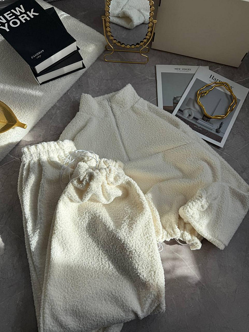 Жіночий теплий повсякденний костюм двійка барашек на велюрі Одеса - фото 2