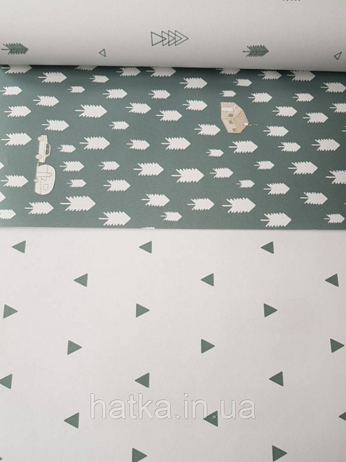 Шпалери флізелінові дитячі Caselio Our Planet геометрія трикутники сірі на білому Київ - фото 1