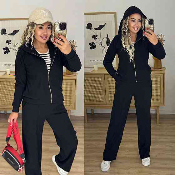 Женский теплый прогулочный костюм двойка: кофта и штаны вязка на трикотажной основе Одесса