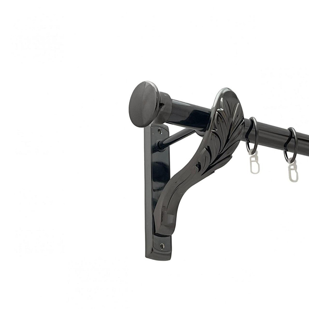 Карниз Orvit Дуо металевий однорядний ретро гладка труба кільце металеве Онікс 25 мм 300 см (00-00021430) Львів - фото 1