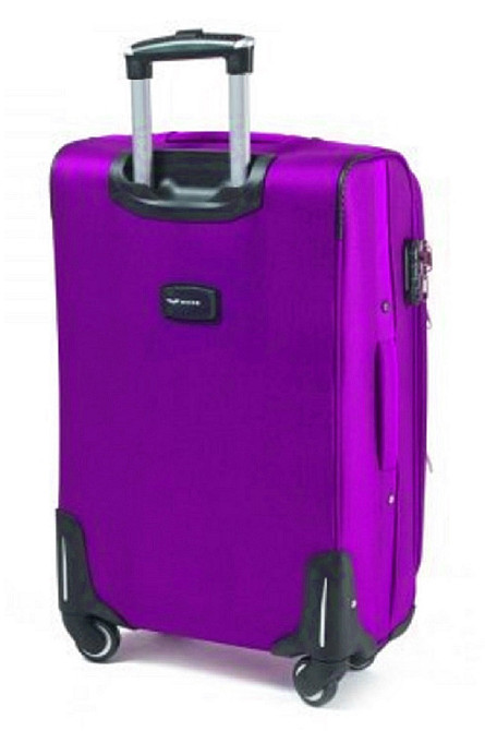 Чемодан тканевый WINGS 1708 большой 75 см 4 колеса фиолетовый Киев - изображение 2
