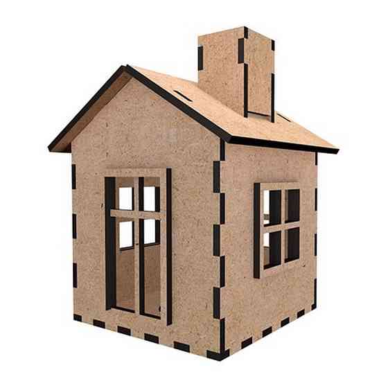 Заготовка для декорування "Будиночок 9" FDPO-348 з LED свічкою в комплекті Вінниця