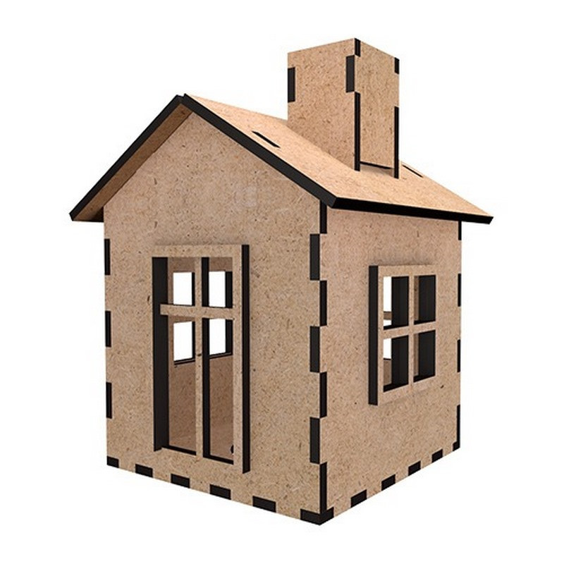 Заготовка для декорування "Будиночок 9" FDPO-348 з LED свічкою в комплекті Вінниця - фото 1