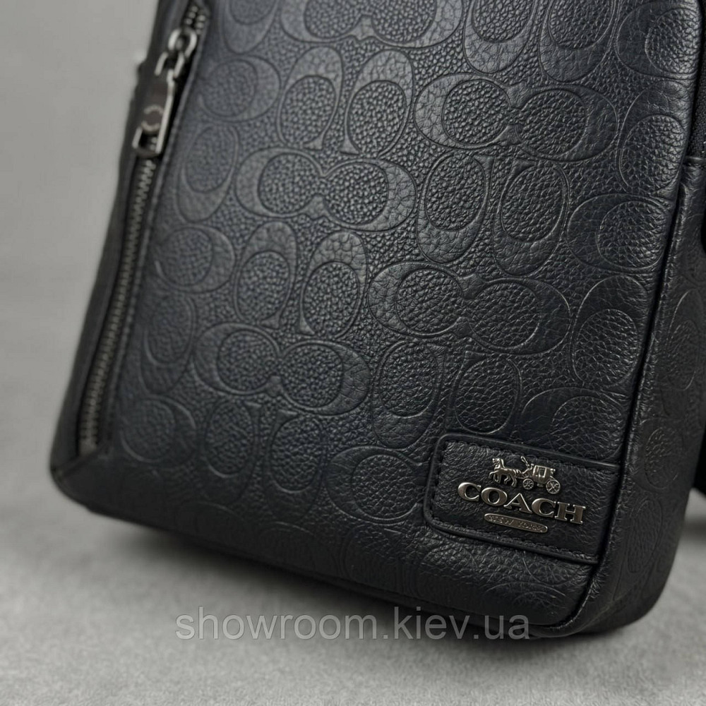 Чоловіча барсетка, сумка на плече Coach (2515) чорна Київ - фото 5
