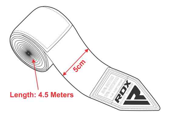 Бинти боксерські RDX Fibra Black 4.5m Каменское