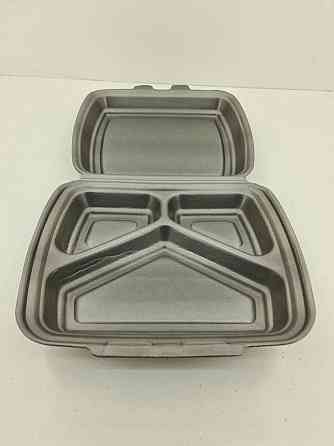 Ланч-бокс 3-х секційний з спіненого полістиролу з кришкою 220х180х70мм з ВПС НР-3, чорний (125 шт) Харків