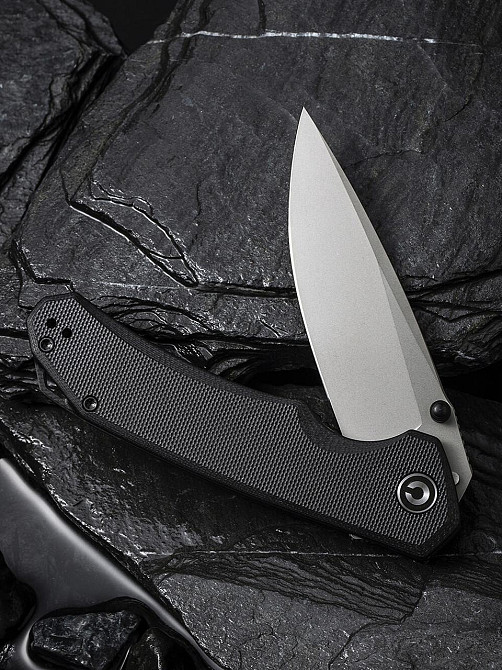 Нож складной туристический Civvi Brazen, (8.8 см) 14C28N / G10 черный Киев - изображение 4