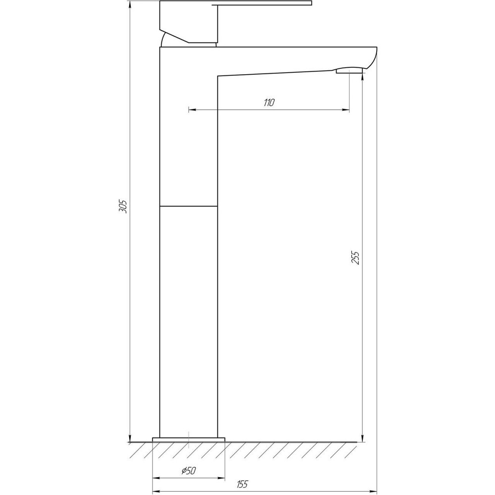 Змішувач для умивальника TOPAZ BARTS TB 07203-H36 Київ - фото 7