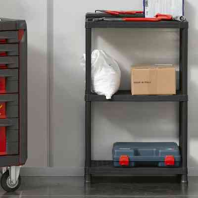 Стелаж Plastmeccanica Universal Vent пластиковий 3 полиці 60х30х95 см чорний (5684) Вінниця