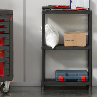 Стелаж Plastmeccanica Universal Vent пластиковий 3 полиці 60х30х95 см чорний (5684) Вінниця - фото 5