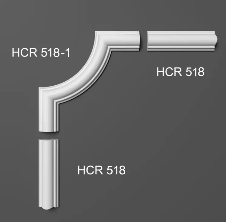 Кутовий елемент поліуретановий Grand Decor HCR 518-1 Дніпро - фото 3