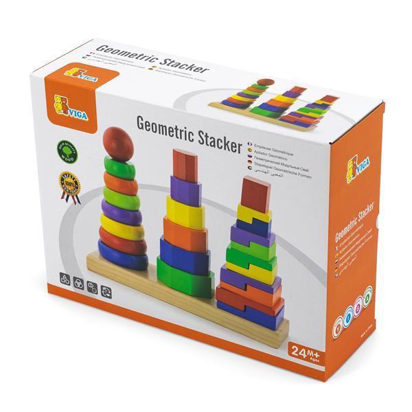 Набір дерев'яних пірамідок Viga Toys Три фігури (50567) Харків - фото 10