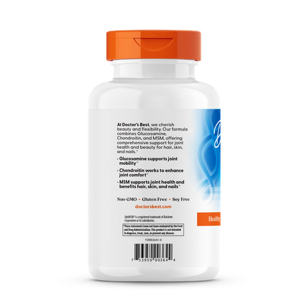Глюкозамин хондроитин МСМ Doctor's Best Glucosamine Chondroitin MSM 360 вег капс Киев - изображение 3