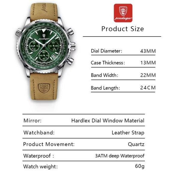 Чоловічий наручний годинник Poedagar Avalon Limited Вінниця - фото 10