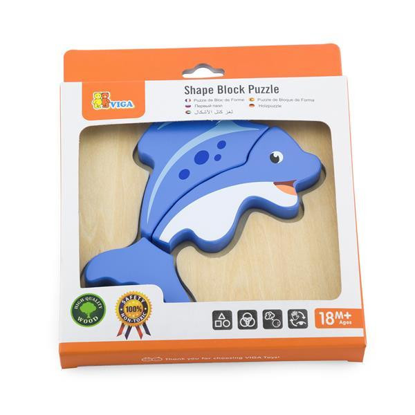 Дерев'яний мініпазл Viga Toys Рибка (59934) Харків - фото 5