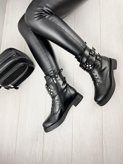 Черевики жіночі M.KRAFT чорні натуральна шкіра зима 38р.39р. (2509) Коломия - фото 2