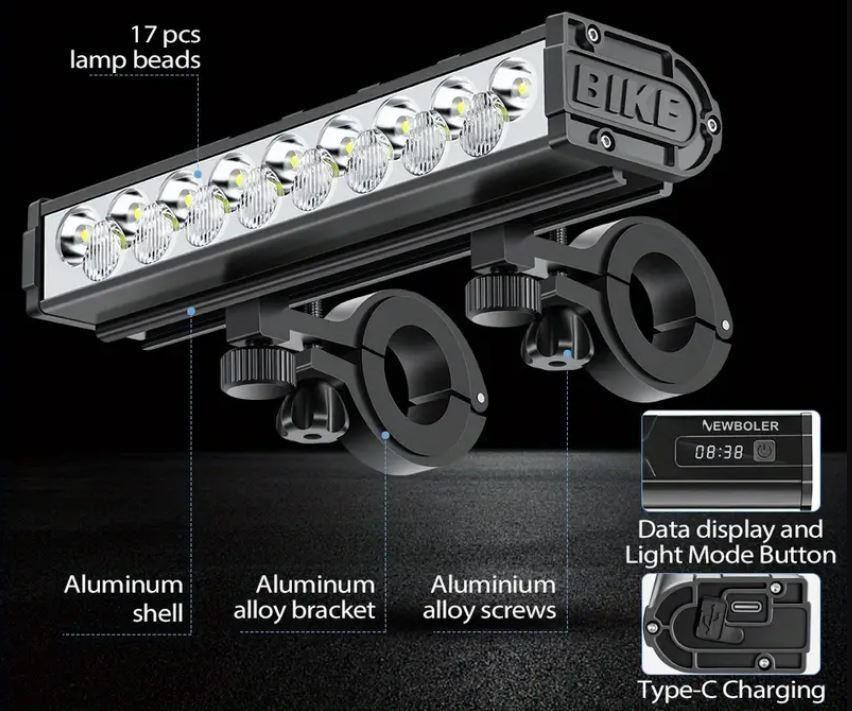 Супер яскрава велосипедна фара 17 LED 3000LM 8000mAh Одеса - фото 6