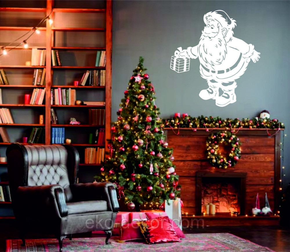 Декоративное настенное Панно «Дед Мороз», Декор на стену 90*83 см Киев - изображение 4