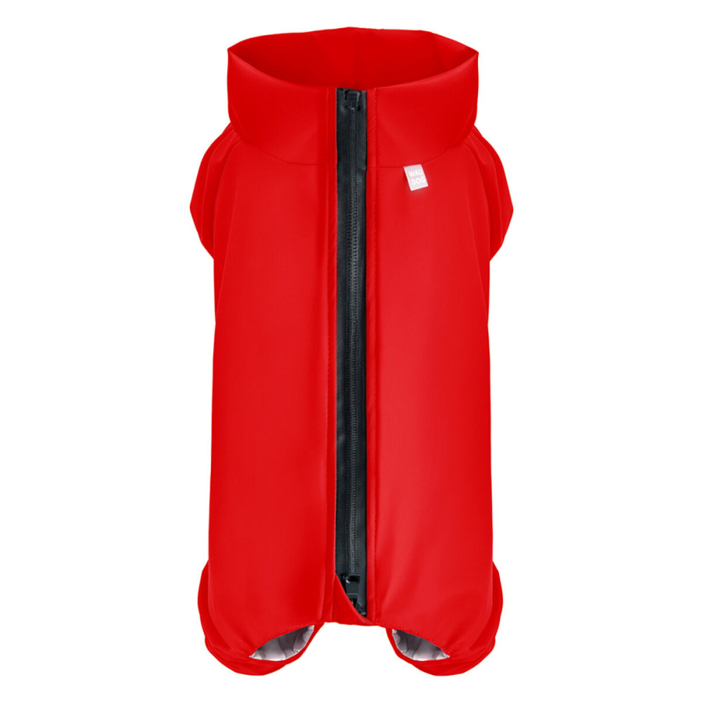 Дождевик для собак WAUDOG Clothes, водонепроницаемый, S40, В 56-59 см, С 37-40 см, красный Киев - изображение 1