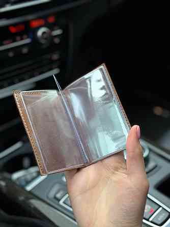 Кожаная обложка для ID-паспорта и водительских прав 2186-1B Киев