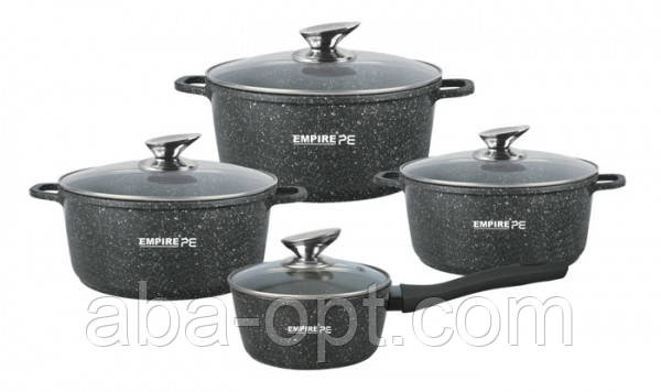 Набір посуду з антипригарним гранітним покриттям V 1/1.5/2/4 л Блек (шт) Одеса - фото 1