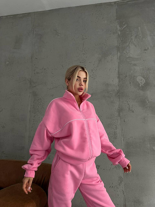 Женский теплый прогулочный костюм: кофта и штаны трехнитка на флисе Одесса - изображение 5