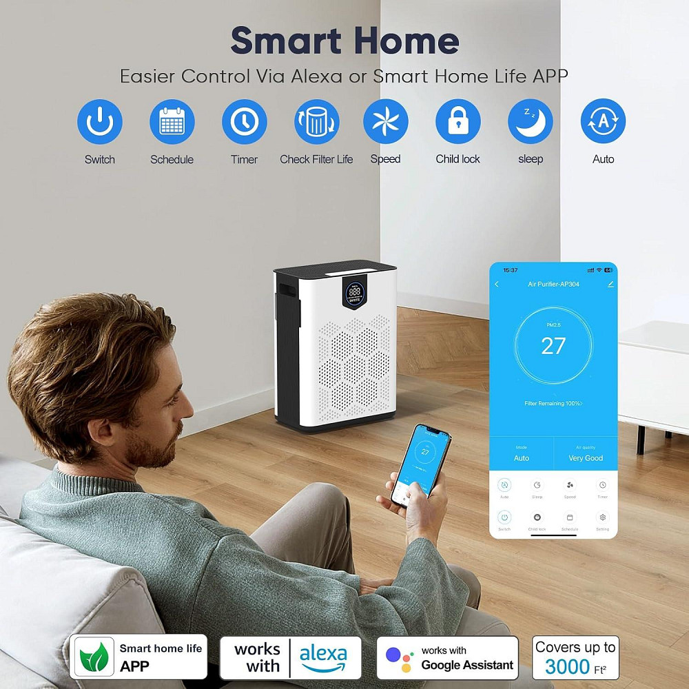 Очищувач повітря DAYETTE AP304 wifi (товар вживаний) Луцк - изображение 3