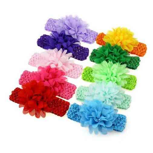 Дитяча зелена пов'язка на голову - окружність голови приблизно 26-50см, діаметр квітки 10см Київ