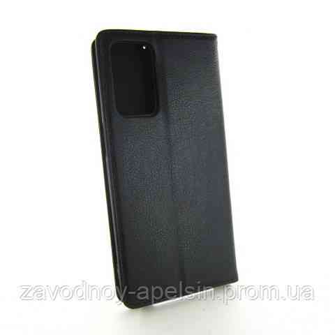 Чехол книжка подставка Oppo A16 Кожаный (черный) Одесса