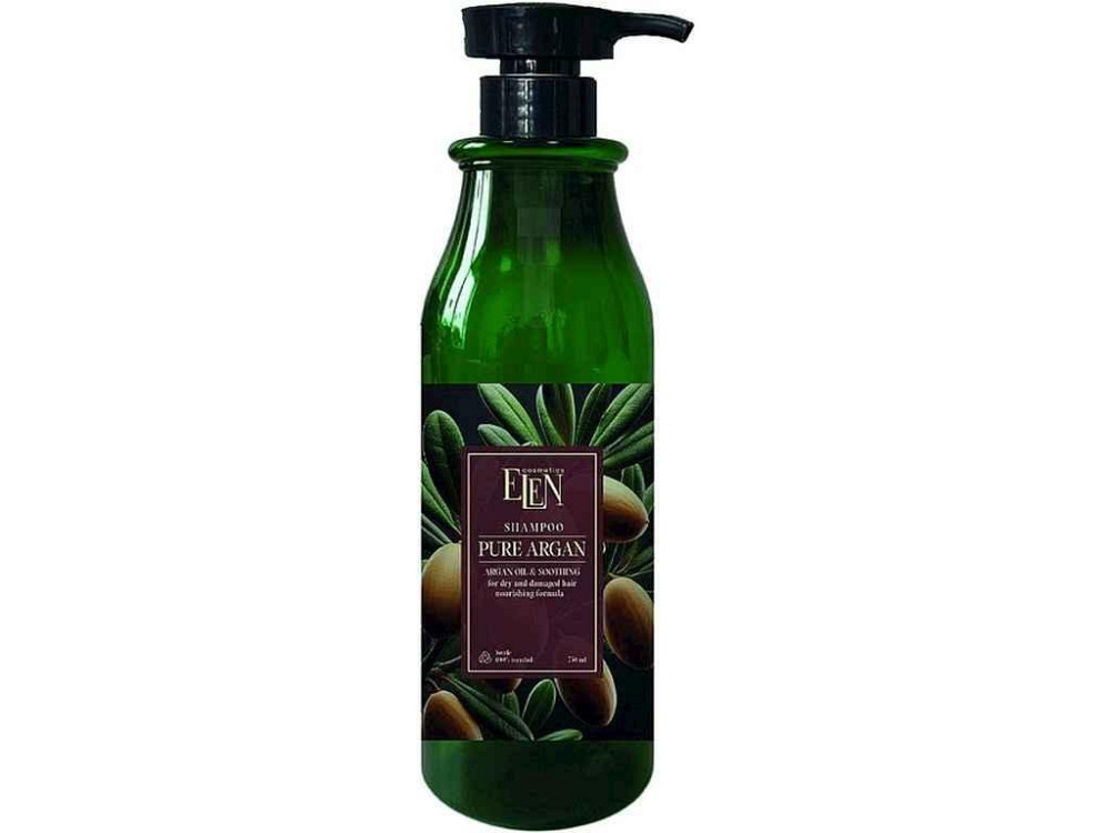 Шампунь 750мл для Сухих и поврежденных волос Pure Argan ТМ ELEN СOSMETICS Киев - изображение 1