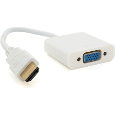 Переходник HDMI M to VGA F 0.1m 4K/2K white Voltronic (YT-C-HDMI(M)/VGA(F)-W) Винница - изображение 1