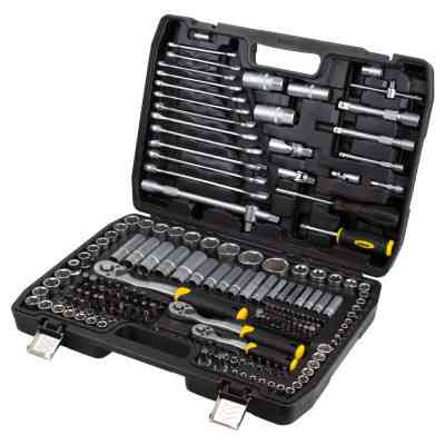 Набор инструментов Sigma насадок торцевых и бит 1/4", 3/8", 1/2" 216шт CrV (6003841) Винница