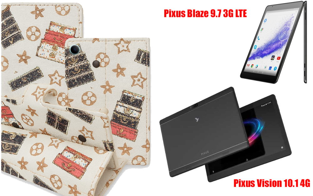 Книжка-трансформер для планшета Pixus Blaze 9.7 3G Lte, Vision 10.1 4G, колір Black Lyi White Київ - фото 1