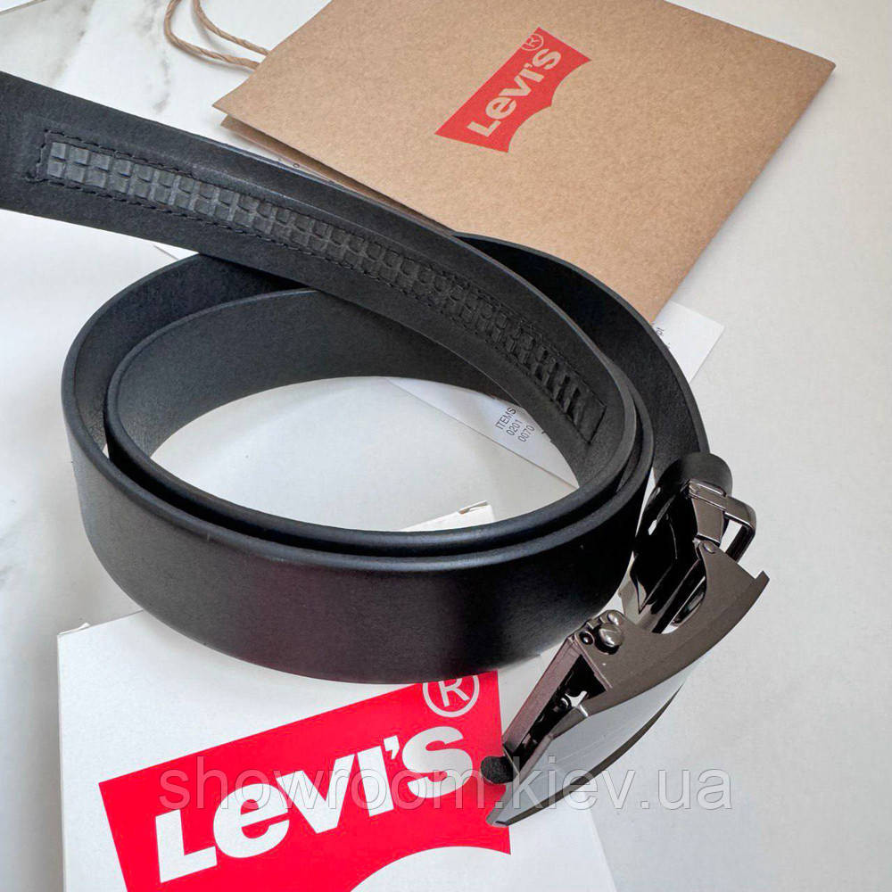 Мужской кожаный брендовый ремень (513) Киев - изображение 4