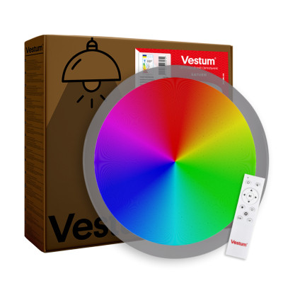 Светильник Vestum SATURN зоряне небо 60W 425*60мм 3000К-6500К RGB з ДК (VS-91071) Винница - изображение 1
